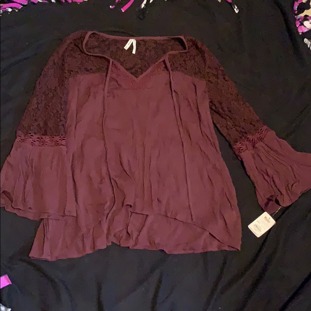 Mudd lace peasant top size XL NWT